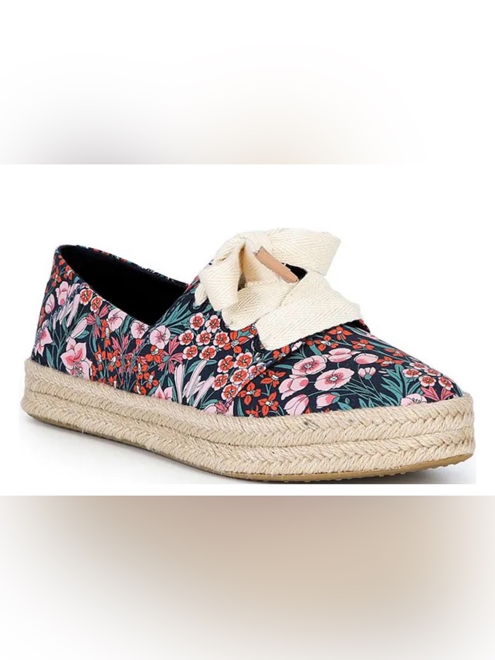 TOMS Carolina Floral Platform Espadrille Sneaker